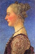 Pollaiuolo, Piero Portrait of a Young Woman oil on canvas